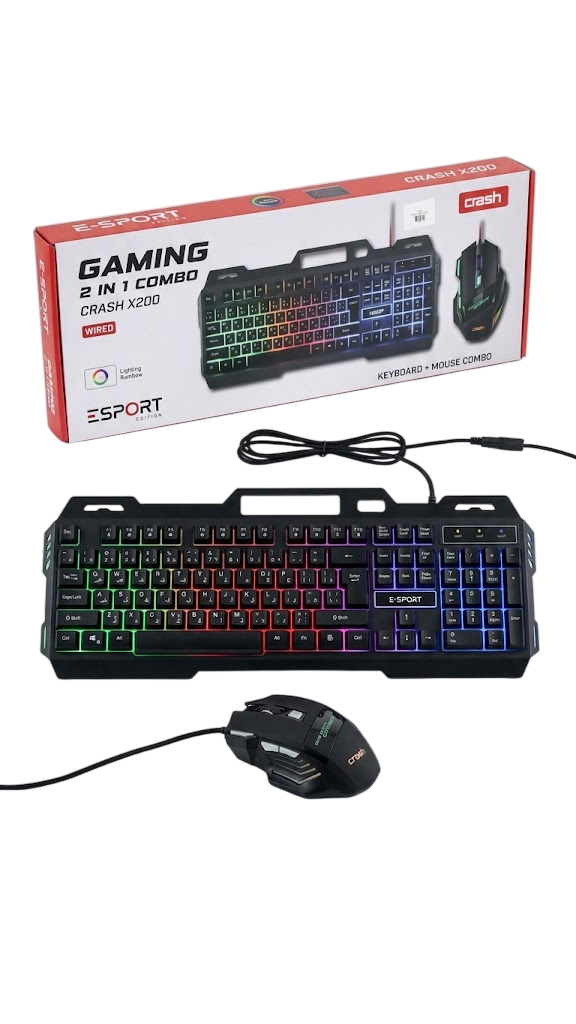 KEYBOARD GAMMING +MOUSE CRASH X200