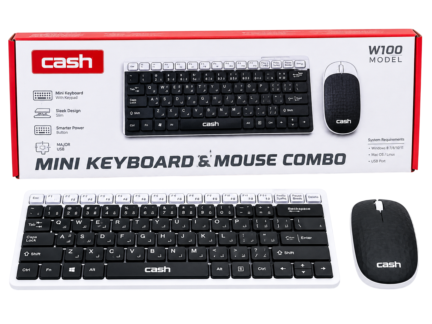 KEYBOARD MINI CRASH +MOUSE WIRELESS W100