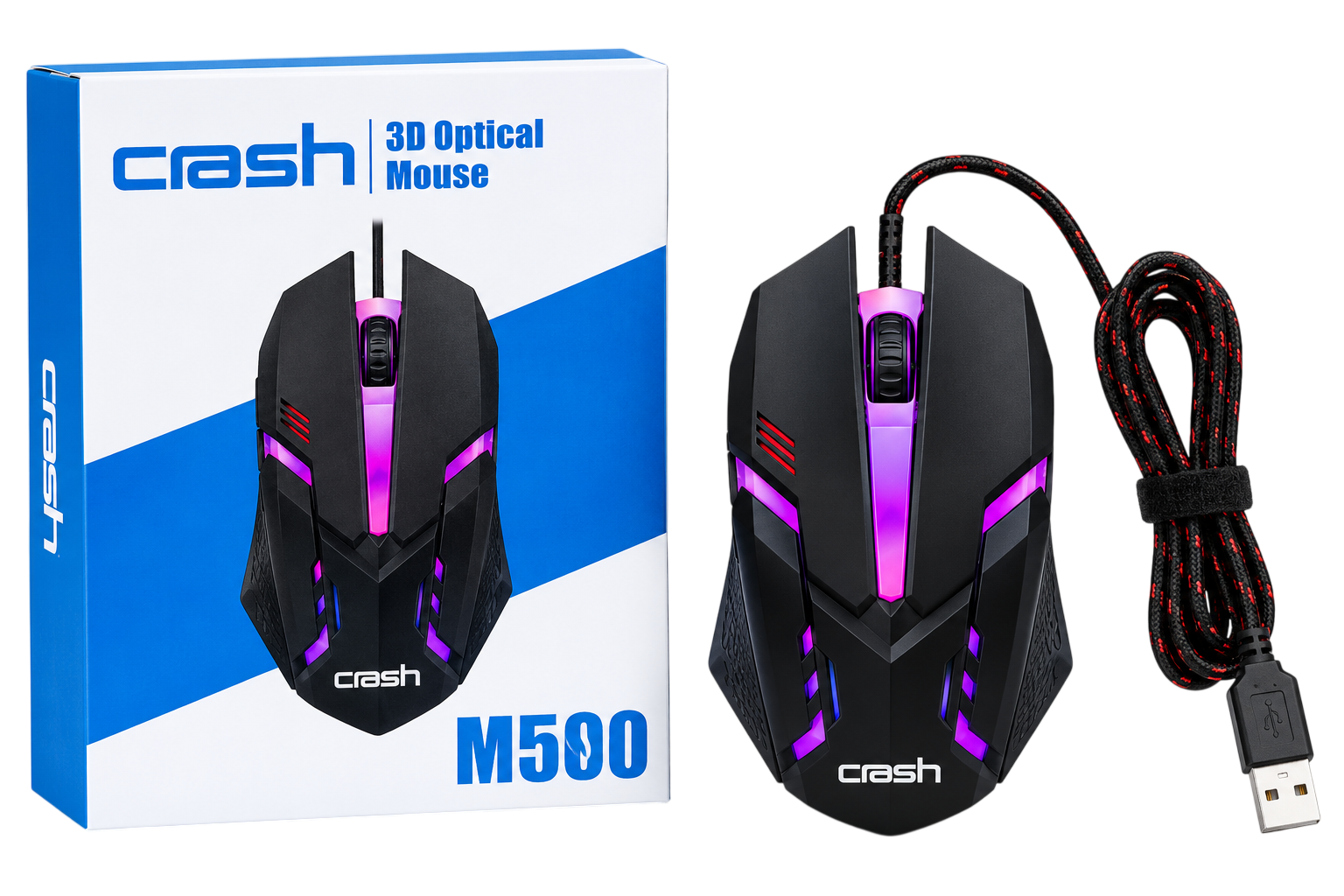 MOUSE CRASH USB M500 مضئ