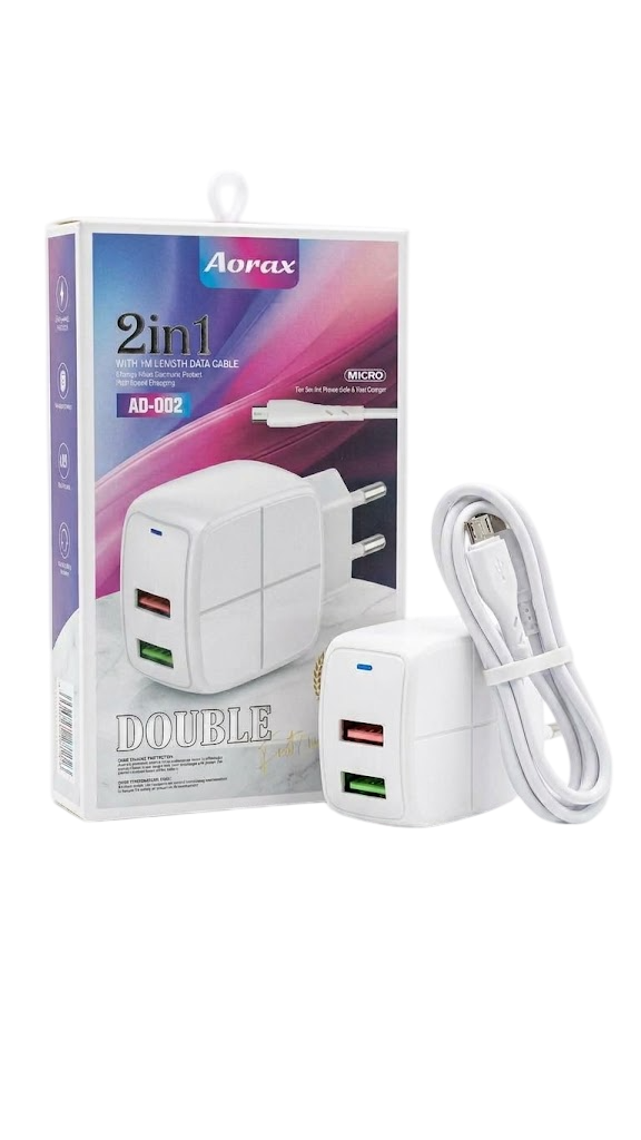 CHARGER AORAX MICRO 2USB A0-002 2.4A